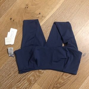 LSpace Parker Bikini Top, convertible bikini top Size D, Navy Slate color, NWT